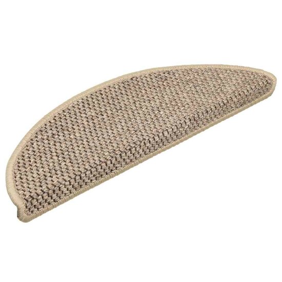 Trapmatten zelfklevend Sisal-Look 30 st 56x17x3 cm donkerbeige