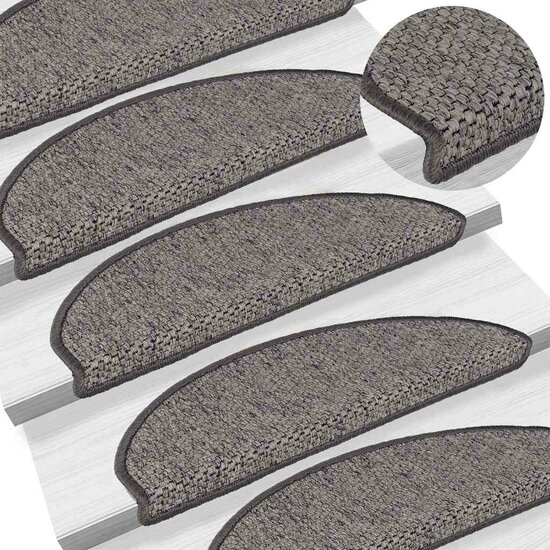 Trapmatten zelfklevend Sisal-Look 30 st 65x21x4 cm bruin beige