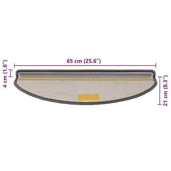 Trapmatten zelfklevend Sisal-Look 30 st 65x21x4 cm bruin beige