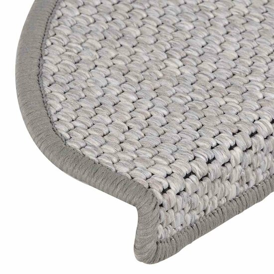 Trapmatten zelfklevend Sisal-Look 30 st 65x21x4 cm Platina