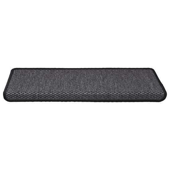 Trapmatten zelfklevend Sisal-Look 30 st 65x21x4 cm antraciet