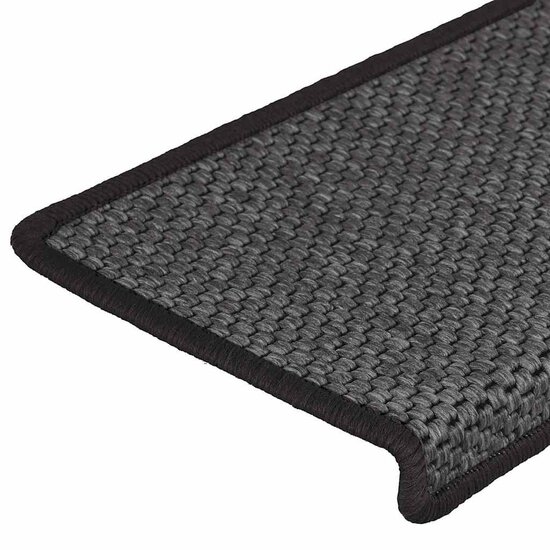 Trapmatten zelfklevend Sisal-Look 30 st 65x21x4 cm antraciet