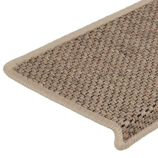 Trapmatten zelfklevend 30 st sisal-look 65x21x4 cm zandkleurig