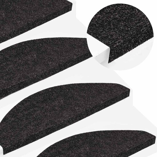 Trapmatten zelfklevend 30 st 65x22,5x3,5 cm antraciet