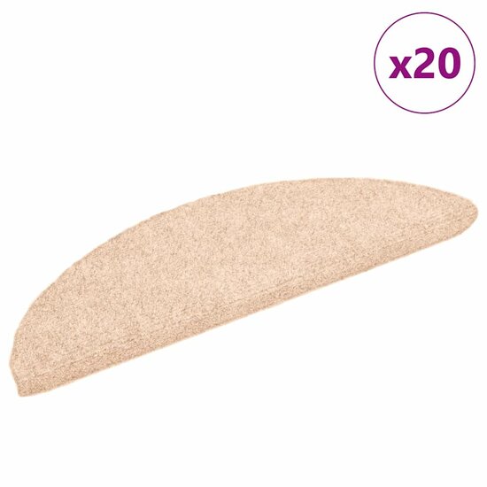 Trapmatten zelfklevend 20 st 56x17x3 cm cr&egrave;mekleurig