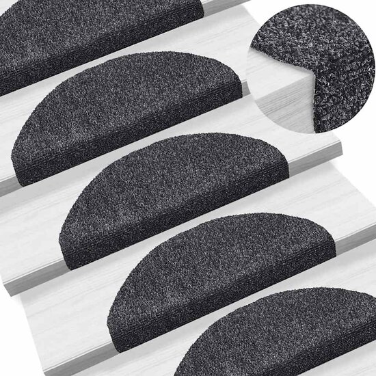 Trapmatten zelfklevend 20 st 65x21x4 cm donkergrijs