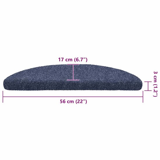 Trapmatten zelfklevend 30 st 56x17x3 cm blauw