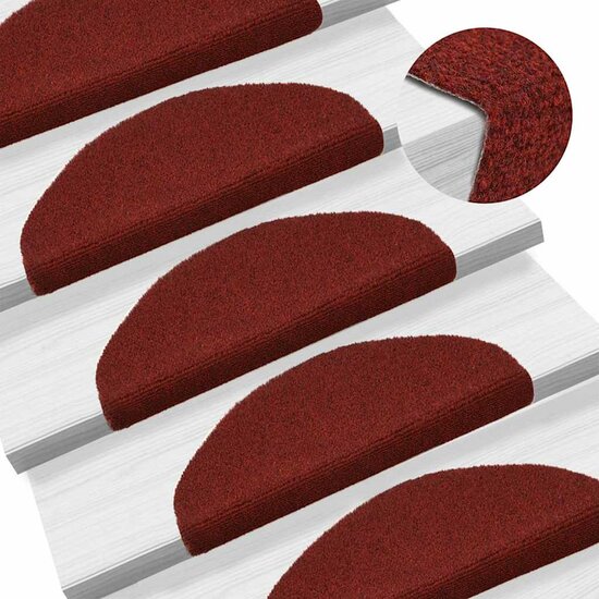 Trapmatten zelfklevend 30 st 65x21x4 cm rood