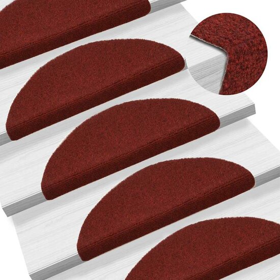 Trapmatten Zelfklevend 20 st 56x17x3 cm rood