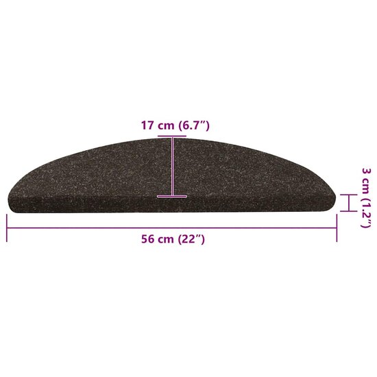 Trapmatten Zelfklevend 30 st 56x17x3 cm antracietkleurig