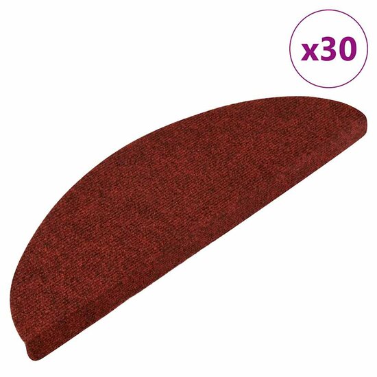 Trapmatten zelfklevend 30 st 56x17x3 cm rood