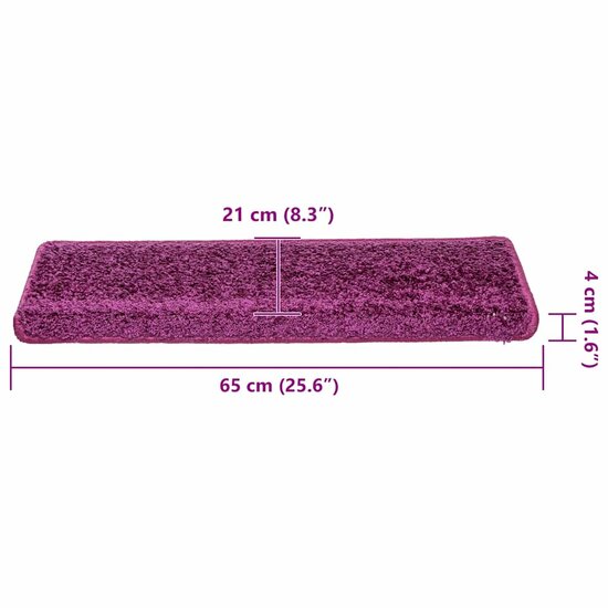 Trapmatten 30 st 65x21x4 cm paars