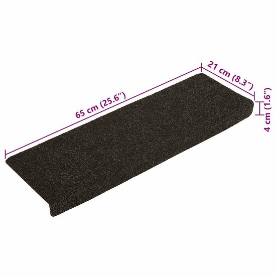 Trapmatten Zelfklevend 65X21X4 Cm 30 Donkerbruin