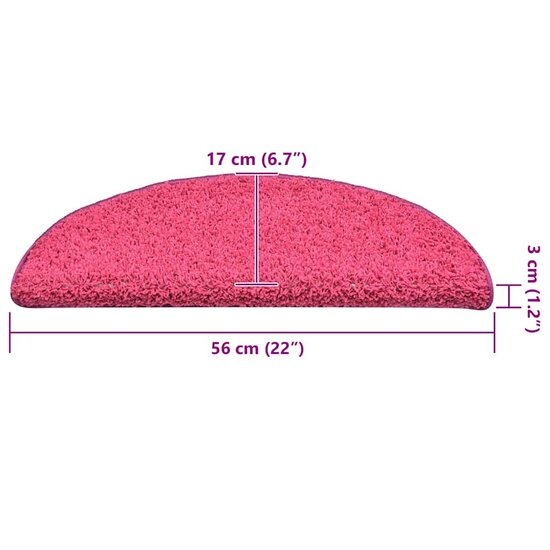 Trapmatten 30 56 x 17 x 3 cm Roze