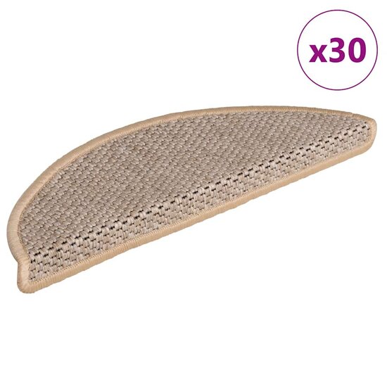 Trapmatten Zelfklevend Sisal-Look 30 56 x 17 x 3 cm Lichtbeige