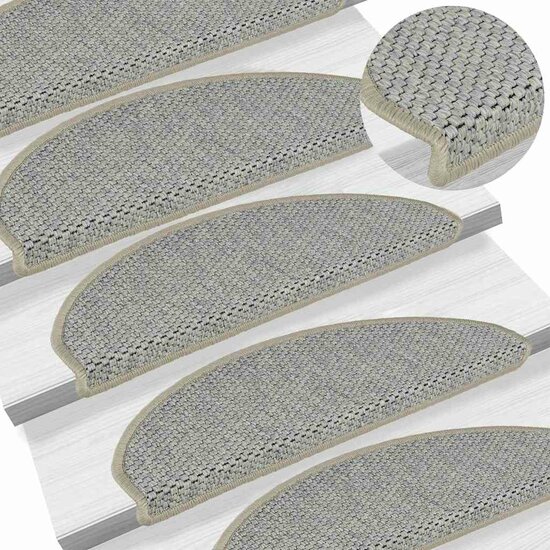 Trapmatten Zelfklevend Sisal-Look 30 65 x 21 x 4 cm Lichtgroen