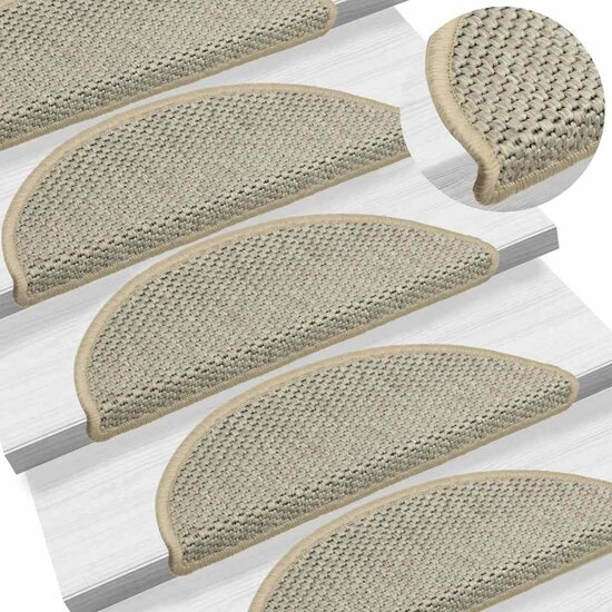 Trapmatten Zelfklevend Sisal-Look 30 56 x 17 x 3 cm Lichtgroen