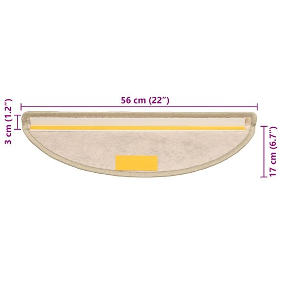 Trapmatten Zelfklevend Sisal-Look 30 56 x 17 x 3 cm Lichtgroen