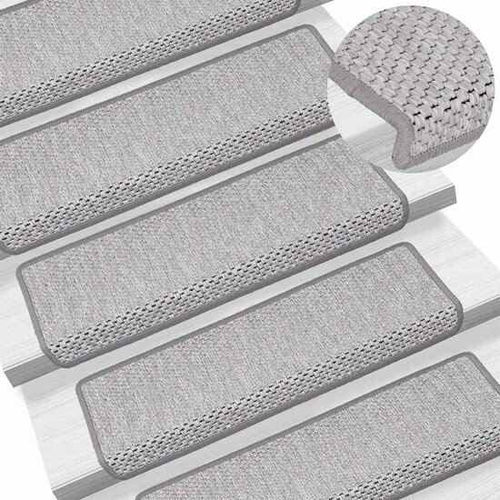 Trapmatten Zelfklevend Sisal-Look 65X21X4 Cm 30 platina