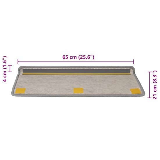 Trapmatten Zelfklevend Sisal-Look 65X21X4 Cm 30 platina