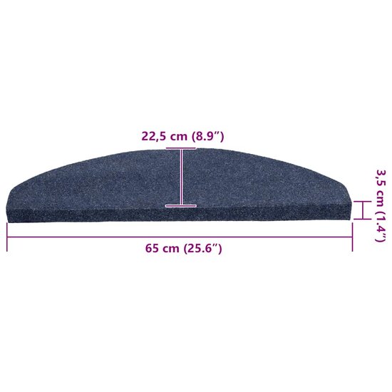 Trapmatten Zelfklevend 65X22,5X3,5 Cm 30 65 x 22.5 x 3.5 cm Blauw
