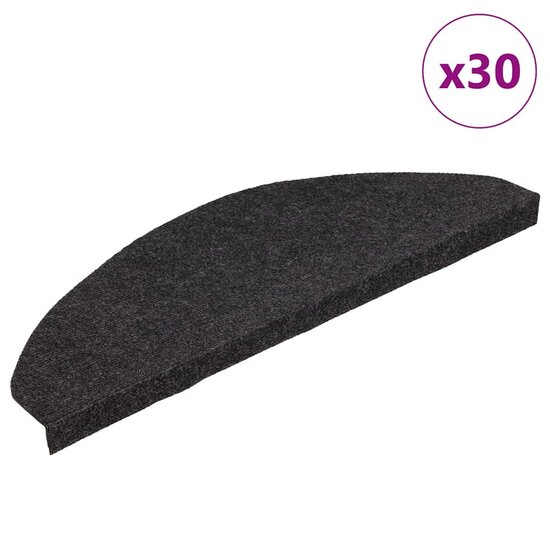 Trapmatten Zelfklevend 65X22,5X3,5 Cm 30 65 x 22.5 x 3.5 cm Zwart
