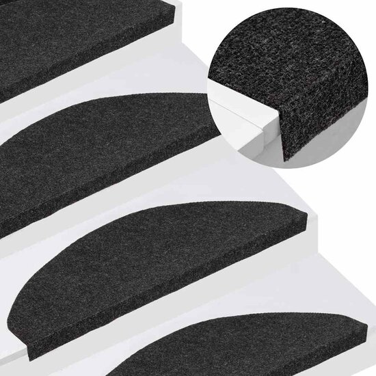 Trapmatten Zelfklevend 65X22,5X3,5 Cm 30 65 x 22.5 x 3.5 cm Zwart
