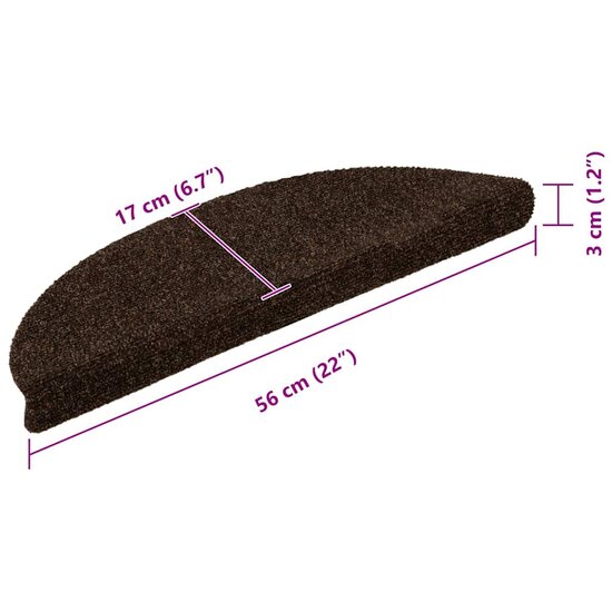 Trapmatten Zelfklevend Bruin 20 56 x 17 x 3 cm