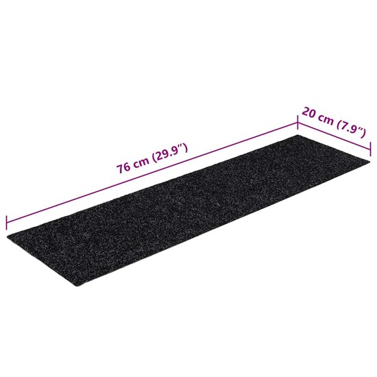 Trapmatten Zelfklevend Rechthoekig 30 76 x 20 cm Zwart