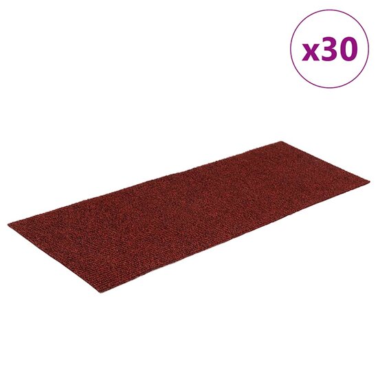 Trapmatten Zelfklevend 60X25 Cm Rechthoekig 30 Rood