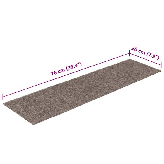 Trapmatten Zelfklevend Rechthoekig Kleurig 30 76 x 20 cm Cr&egrave;me