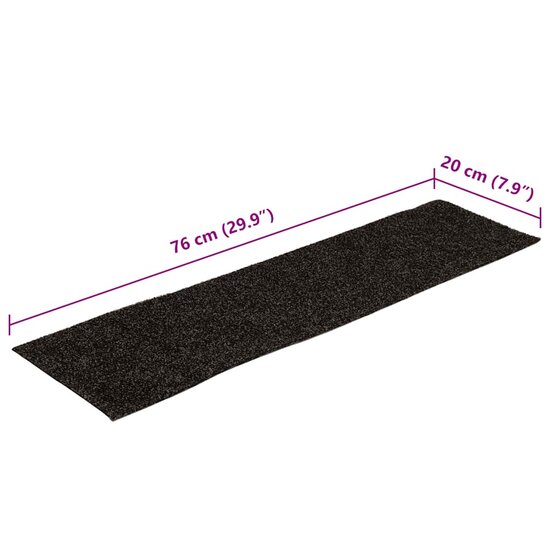 Trapmatten Zelfklevend Rechthoekig 30 76 x 20 cm Bruin