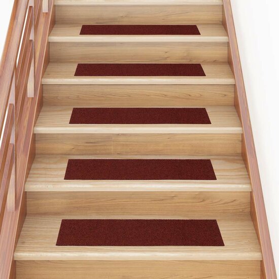 Trapmatten Zelfklevend Rechthoekig 30 76 x 20 cm Rood
