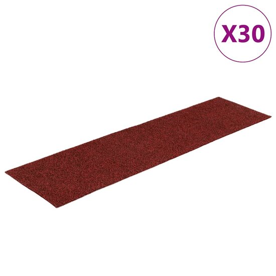 Trapmatten Zelfklevend Rechthoekig 30 76 x 20 cm Rood
