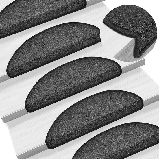 Trapmatten 20 st 56x17x3 cm antracietkleurig