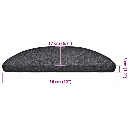 Trapmatten 20 st 56x17x3 cm antracietkleurig