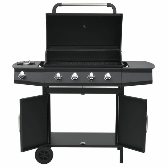 Gasbarbecue 4+1 Kookzone Staal Zwart