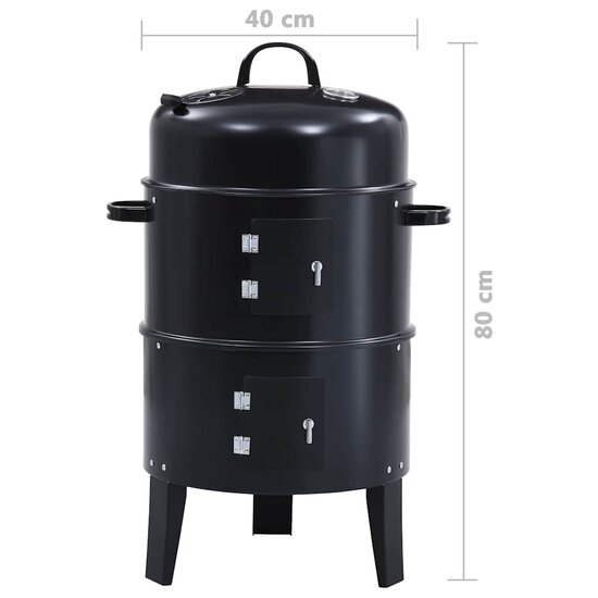 Houtskoolroker Barbecue-Grill 3-In-1 40X80 Cm
