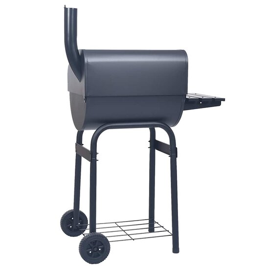 Houtskoolbarbecue Roker Met Onderschap Zwart