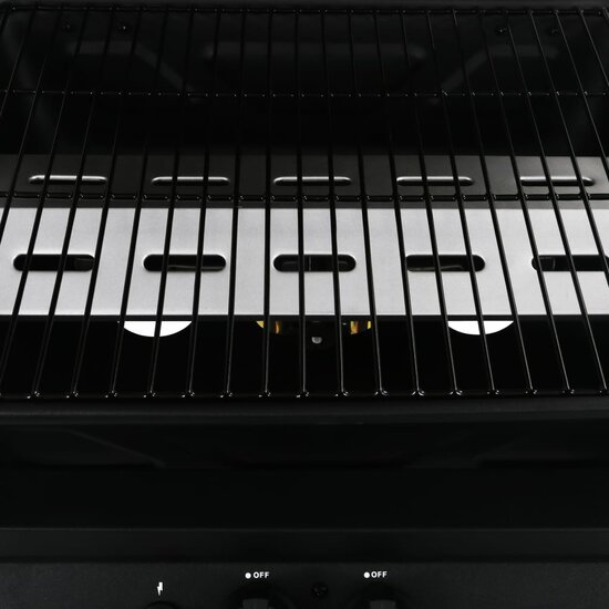 Gasbarbecue Met 3-Laags Zijtafel Zwart