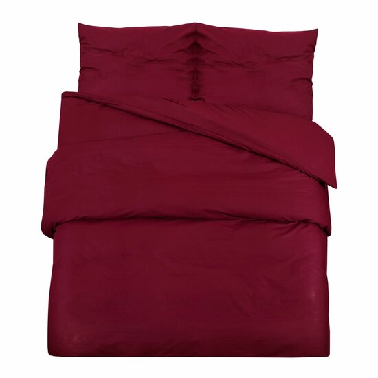 Dekbedovertrekset Lichtgewicht 155X220 Cm Microvezel Bordeaux Rood 155 x 220 cm + 80 x 80 cm