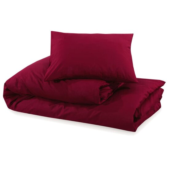 Dekbedovertrekset Lichtgewicht 155X220 Cm Microvezel Bordeaux Rood 155 x 220 cm + 80 x 80 cm