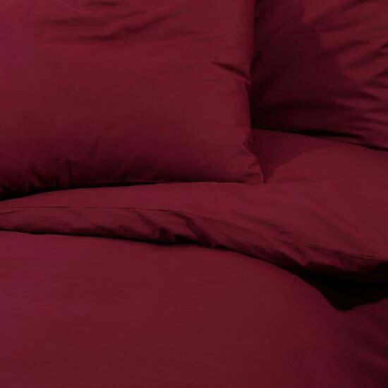 Dekbedovertrekset Lichtgewicht 155X220 Cm Microvezel Bordeaux Rood 155 x 220 cm + 80 x 80 cm