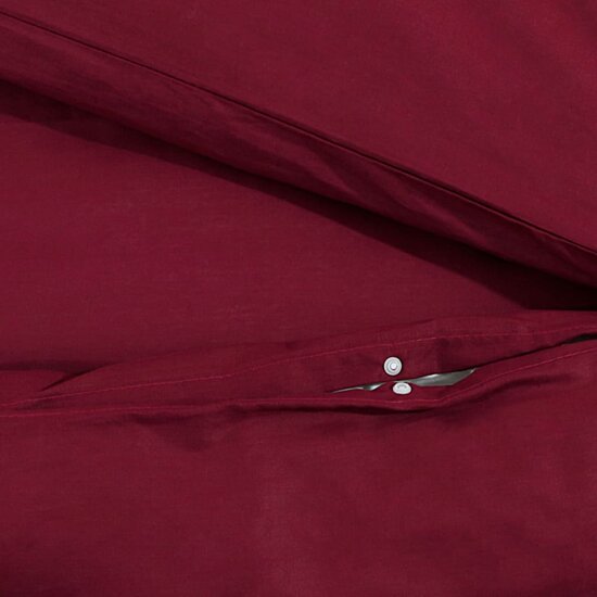 Dekbedovertrekset Lichtgewicht 155X220 Cm Microvezel Bordeaux Rood 155 x 220 cm + 80 x 80 cm