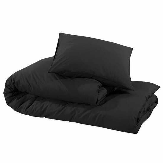Dekbedovertrekset 240x220 cm katoen zwart