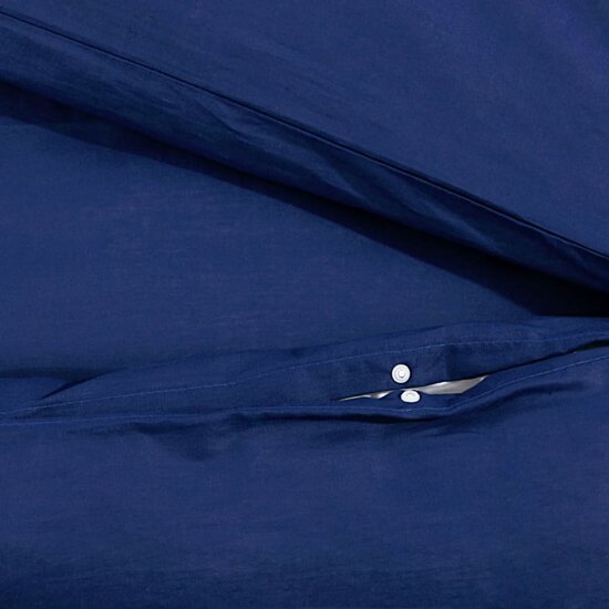 Dekbedovertrekset 140x200 cm katoen marineblauw