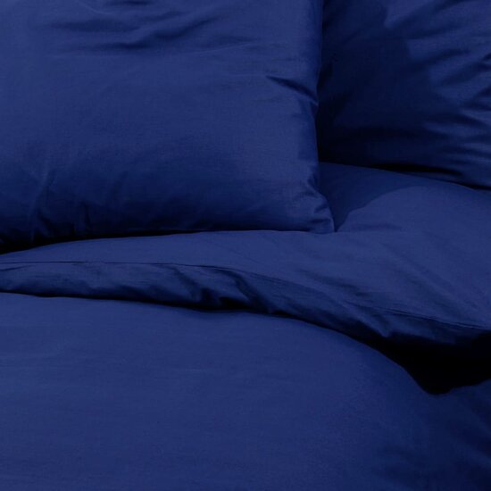 Dekbedovertrekset 200x220 cm katoen marineblauw