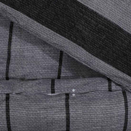 Dekbedovertrekset 140x200 cm katoen donkergrijs