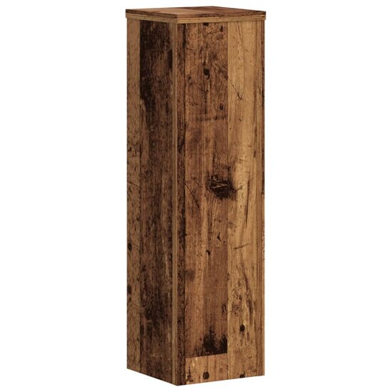 Plantenstandaards 2 st 17x17x60 cm bewerkt hout oud houtkleurig