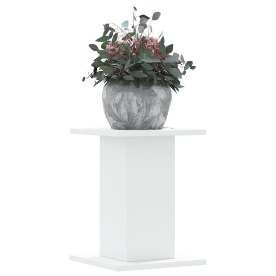 Plantenstandaards 2 St Bewerkt Hout 30 x 30 x 40 cm Wit
